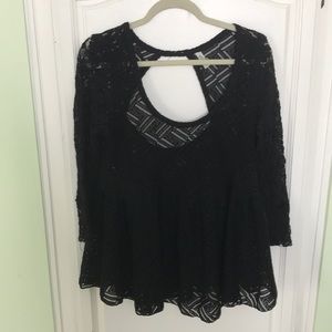 🥳LAST CALL🥳 Free People Crochet and Lace Top